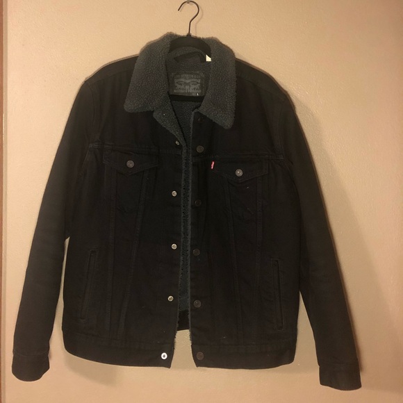 Levi's Other - Levi’s Sherpa Denim Trucker Jacket - Black